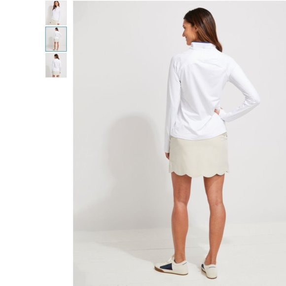 Vineyard Vines Women's Solid 1/2-Zip - White Cap - Medium - Picture 2 of 7
